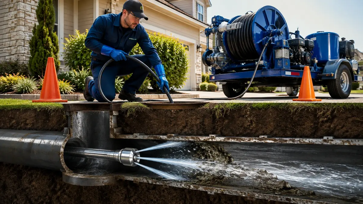 Main Sewer Line Hydro Jet Cleaning in Valley Center